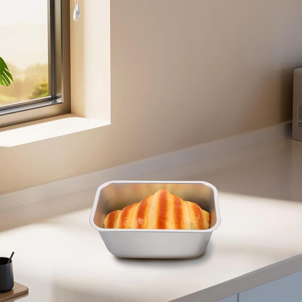 2 st rektangulära kakformar i aluminiumlegering för julmuffins och brödbakning