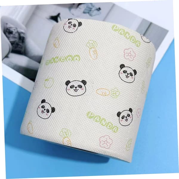Rolig Panda Design Toalettpapper Bambu Pappershanddukar Dekorativt Badrumspapper för Hemmet