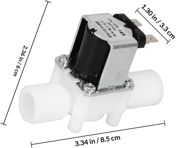 12v Plast Elektrisk Magnetventil Normalt Lukket med 1/2\" Parallel Udvendig Gevind