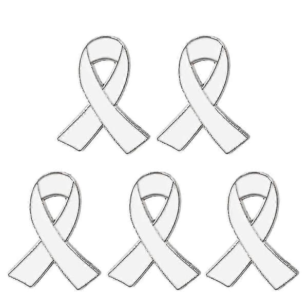 Set med 5 Bandbroscher, Vacker Design, Band-Emblemsstift, Legering White