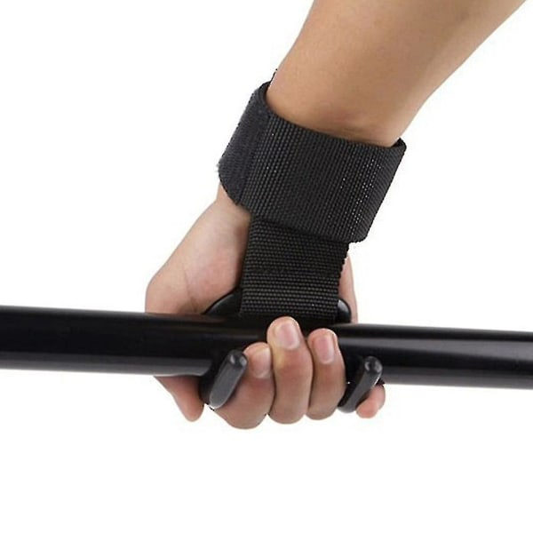 2stk Krokgripestropper Håndleddsstøtte Justerbare hansker Vektløfting Trening Fitness Gym