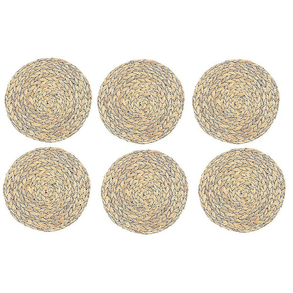 Runde Flettede Plassmatter, Vannhyasint Flettet Rattan Plassmatter