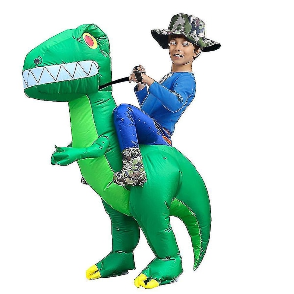 Uppblåsbar uppblåsbar kostym för dinosaurie för barn Pojkar Jumpsuit Pojkdräkt Barn Alien Cosplaydräkt Purim Halloween Festdräkt Kläder