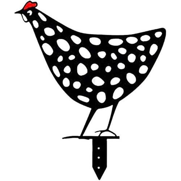 5 stk Metall Hønse Hagekunst Hul Rooster Dyreform Dekor For Utendørs For Plen Hager Bak
