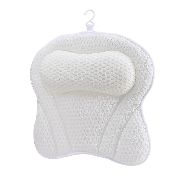 Badkudde med Halksäkra Sugkoppar 4D Mesh Mjuk Spa Badkar Valentinsdag