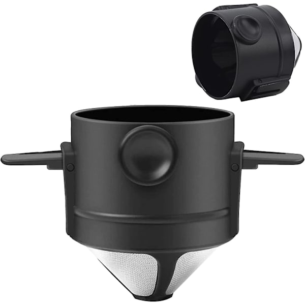 Kaffedroppfilter Dubbelskärmsfilter (svart) (1 st)