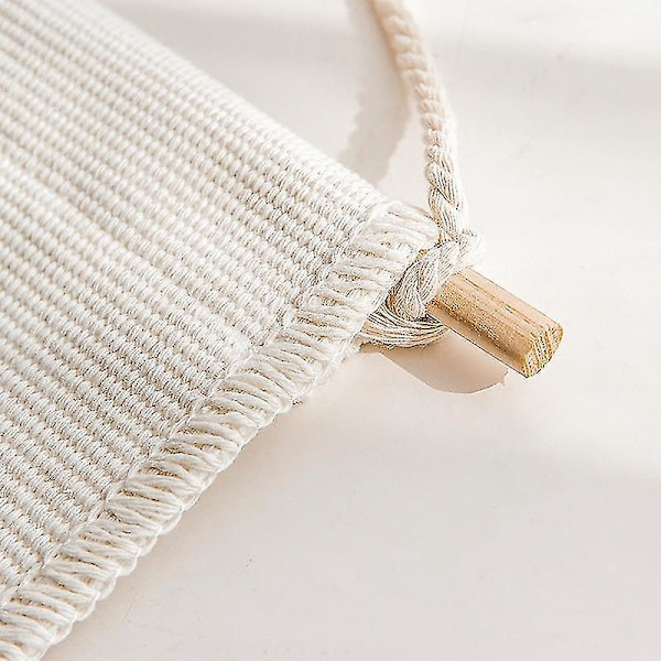 Brodert veggteppe med frynser, geometrisk regnbue, boho-stil