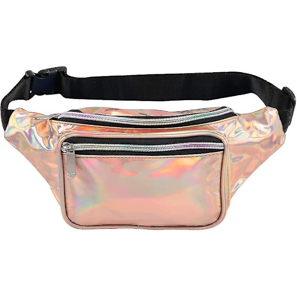 Holografisk Fanny Pack Mode Rave Taljepose Med Justerbar Bælte Til Kvinder Og Mænd