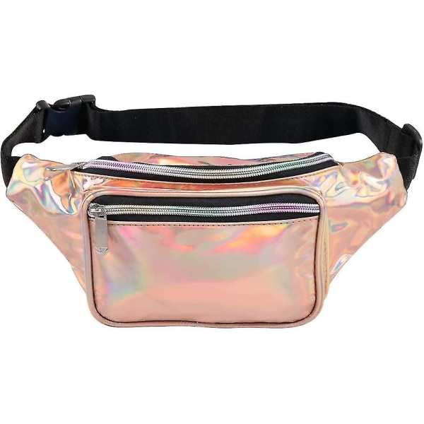 Holographic Fanny Pack Fashion Rave Waist Bag With Adjustable Belt For Women And Men