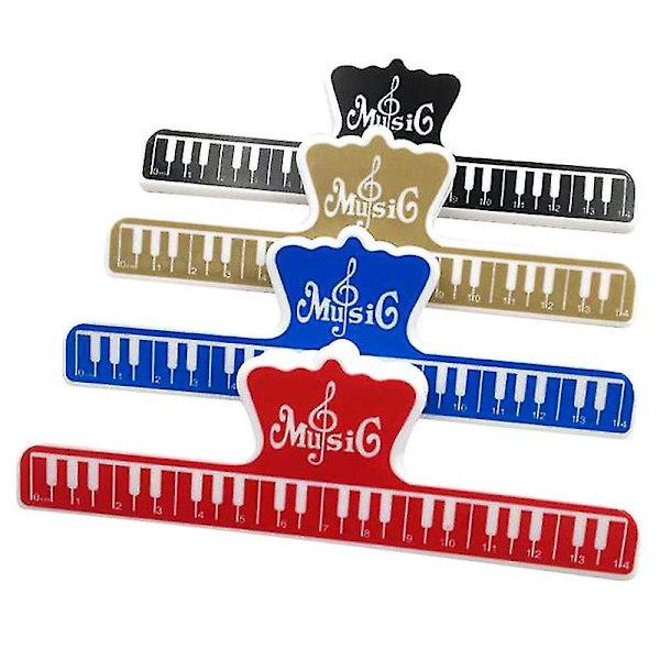 Universal Notenholder til Klaver, Guitar, Violin - Musikbogsklips Red