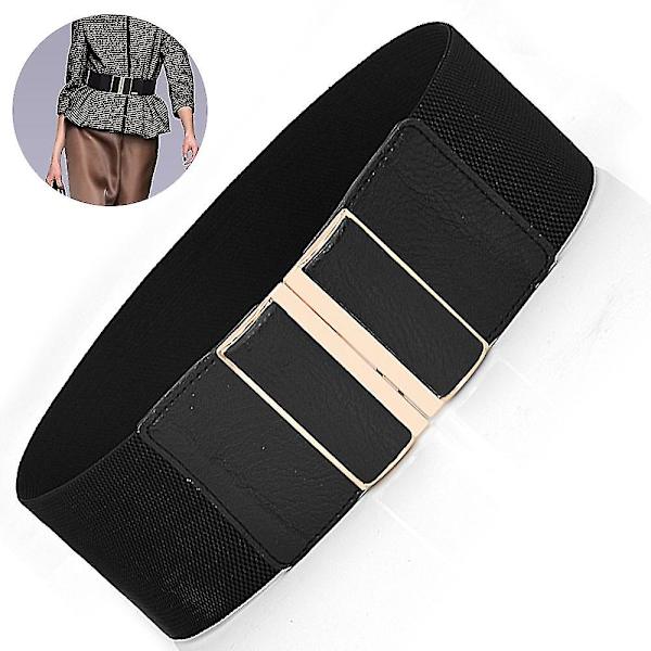 Damernas breda elastiska bälte med stretch, cinch-midja, damer cummerbund