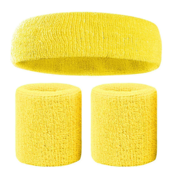 Svettbandsset Färgglada Hårband Armband Elastiskt Atletiskt Svettabsorberande Svettbands