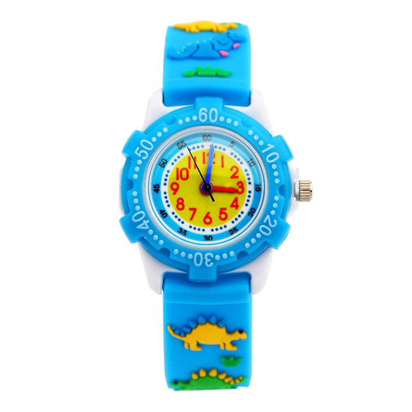 Barnklocka Kreativ Dinosaurie Klocka 3D Silikonarmband Cartoon Klocka För Grundskoleelever Red