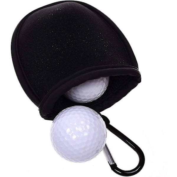 Golf Rengøringspose, Bærbar Lomme Golf Rengøringspose, Lomme Rengøringsbold Med Klips, 1 Styk, Sort
