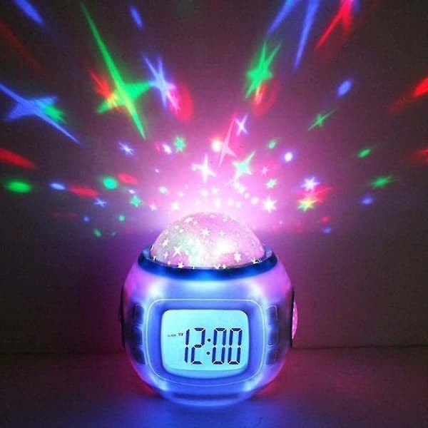 LED Digital Väckarklocka Snooze Stjärnhimmel Lysande Väckarklocka För Barn