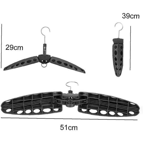 Multifunksjonell Hengerstativ Foldbar Plast Holder Plassbesparende Organizer