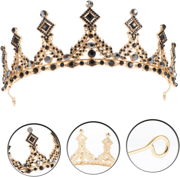 Brudkrona Huvudbonad med Strass Dansfest Fe Tiara