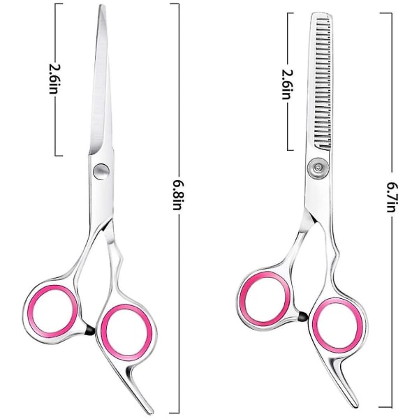 Hair Cutting Saks Set Shears Thinning Razor Comb Cape