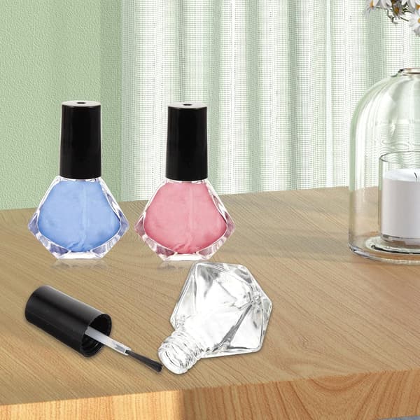 10 st 7 ml tomma nagellacksflaskor med borste påfyllningsbara små glasbehållare bärbar nagellacksförvaring
