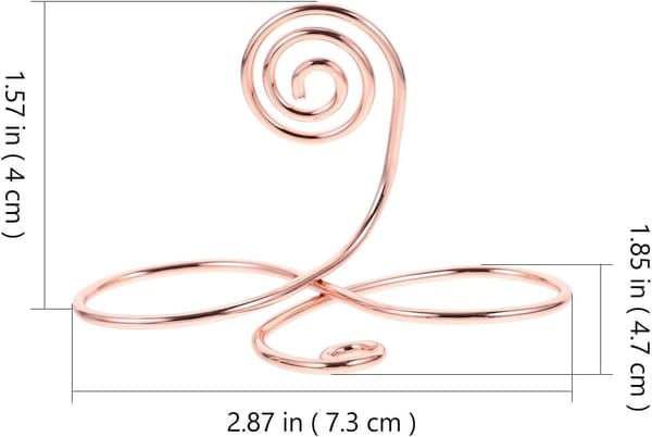 6 stk. bordnummerholdere i roségull, trådnotatholder, bryllupsplasskort, bildekort