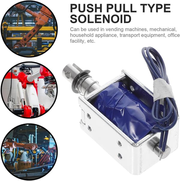 Lineær Solenoid Elektromagnet 12v Dc 1.2a Push-pull Aktuator 10mm Slaglængde Metalramme Elektromagnetisk