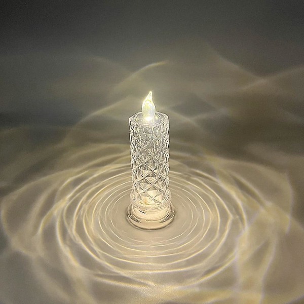 2 stk Elektroniske Lys Diamantformet Lampe Retro Sengelampe