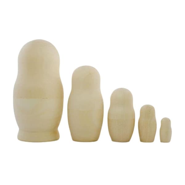 Umalet Russiske Nesting Dukker DIY Blanke Nesting Dukker Uafsluttede Nesting Dukke Sæt Matryoshka Rede