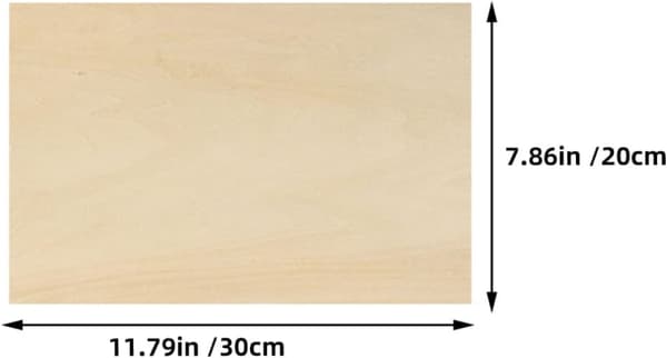 6 st lätta oavslutade träskivor med textur, khaki träskivor