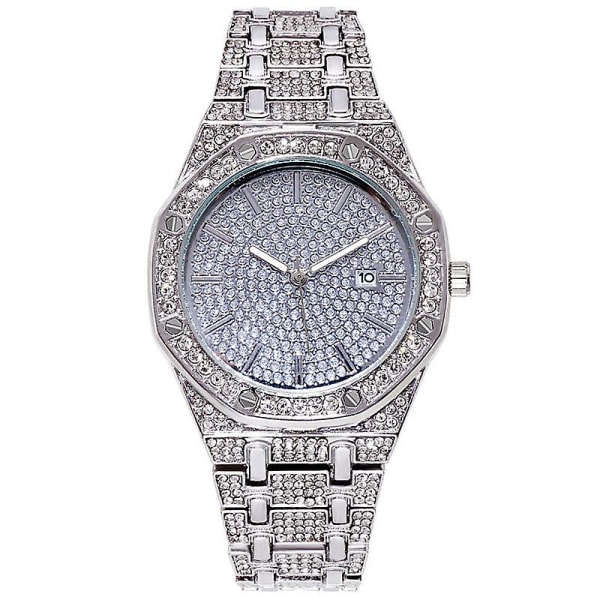 Watch Diamantlegering Modekalender Stålbälte Watch i kvarts Black