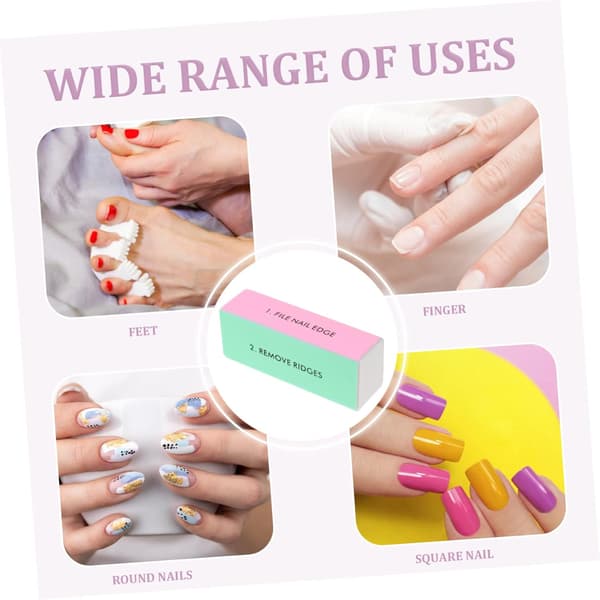 10 stk. 4-vejs neglebuffer-sæt slibebloksvamp til manicure, pedicure, negleforlængelser