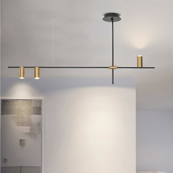 3-armet 123cm Hengelampe LED Lysekrone Metall Geometrisk