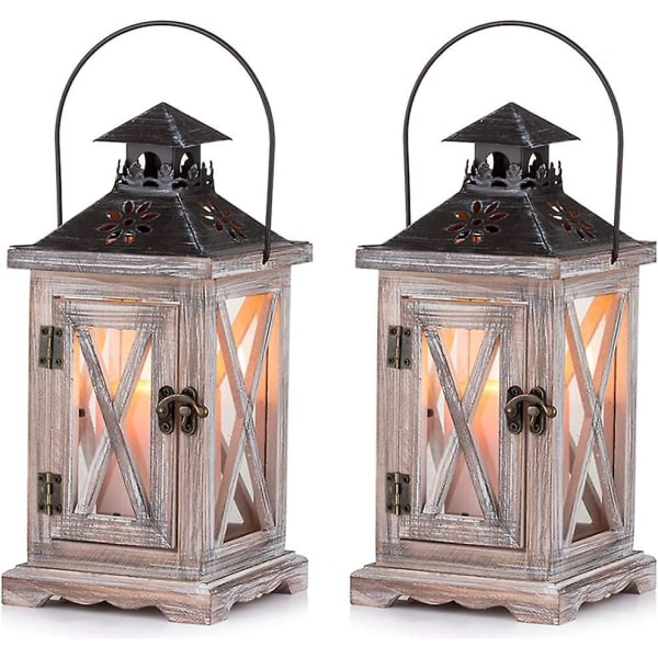 Trälykta Vintage ljusstake dekorativa ljuslyktor för rustikt bröllop mittpunkt