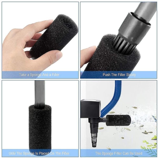 Akvarium Filter Svamp 8 stk Bio Skum Filter, Fisketank Filter Svamp Til Filter
