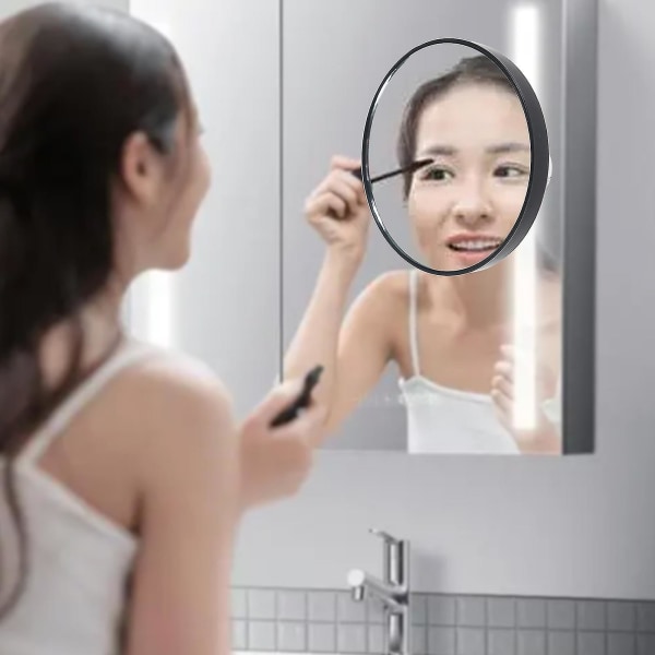 Forstørrelsesspeil 10x sugekopp Makeup Kompakt speil Kosmetisk barberingsreise