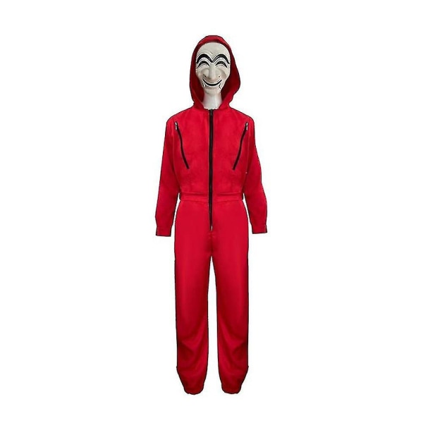 Rahapajan Ryöstö Pankkotekstihyppyasu + Naamio S Jumpsuit