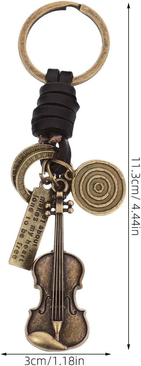 Retro Miniatyrfiol Nyckelring Hänge Zinklegering Väskberlock