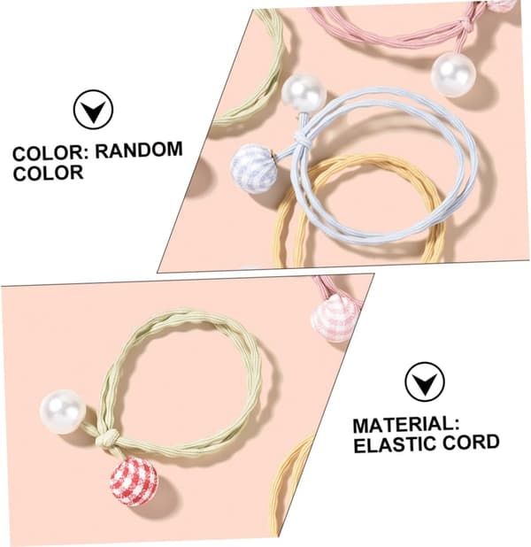 10 st elastisk hårring Chic hårband Bollrep Hästhållare för flickor Flätade slipsar Slumpmässig färg