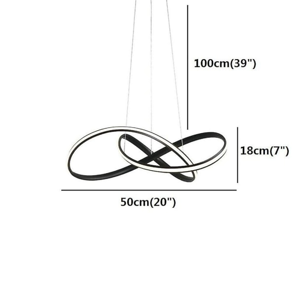 1-valaisimen 50 cm:n moderni pohjoismainen Sputnik-metalli LED-riipusvalaisin