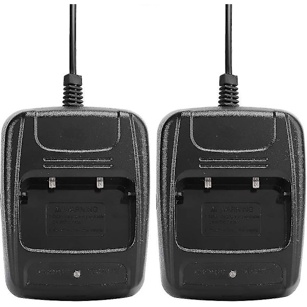 Bil USB Batterilader til Walkie Talkie Sort 2 stk