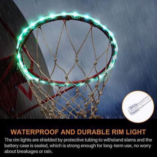 LED-ljusande basketramljus utomhus Batteridriven