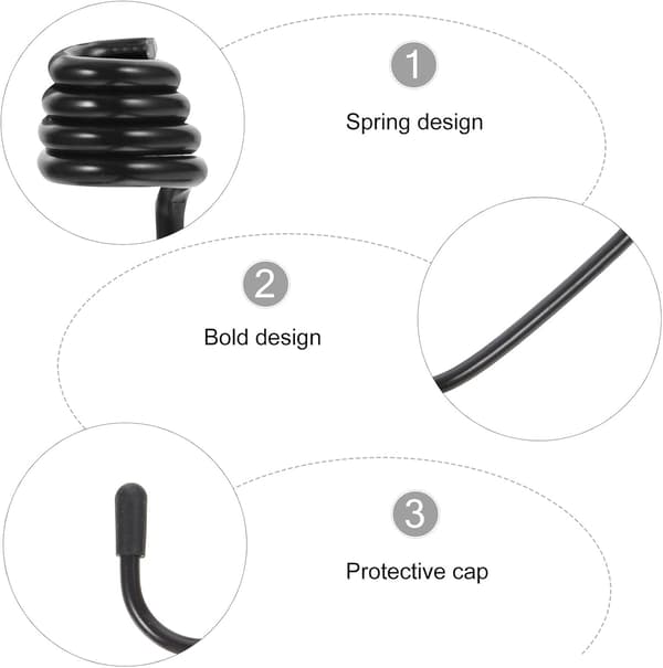 25 stk. utendørs strikkroker Spiraltrådkroker Ende Solid Jern