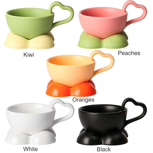 Bedste Sælgende Kaffe Kop Glas Hjerte Håndtag Kærlighed Sød Kande