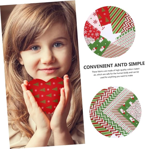 20 st julbomullstygspaket för quiltning, sömnad, lapptäcksdesign