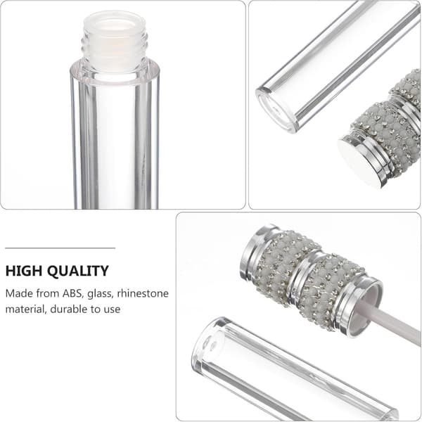 6 stk. 5 ml tomme lipglossbeholdere, plastleppepomadeflasker, DIY påfyllbare tuber