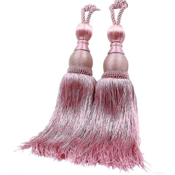 1 Par Tasselgardiner Tilbageholdere Hjem Dekorative Vindue Gardin Bold Tassels Tov Holdbacks (pink) (shikai)-yuhao