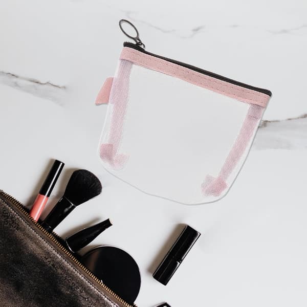 5 stk. Mini Mesh Kosmetik Opbevaringspose Netpose til Makeupbørster Læbestift Lille Penalhus Organizer til Håndtaske Pung