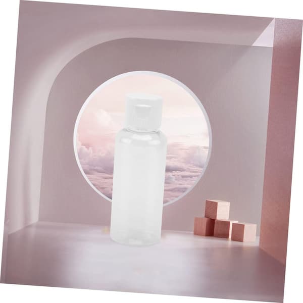 25 st 50 ml påfyllningsbara reseflaskor i plast med flip-top lotiondispenser