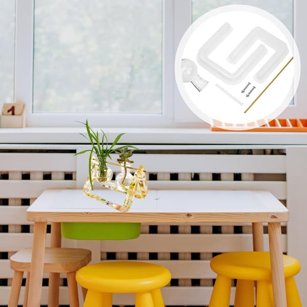 Silikon DIY Blomvas Förökningsställ Formkit Liten U-formad Skrivbordsplanteringsform