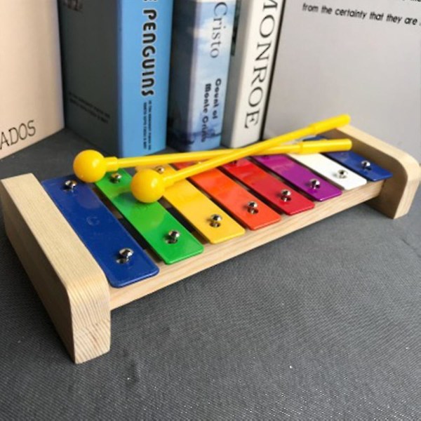 Barn Trä Xylofon Med Mallets Musik Instrument Leksak