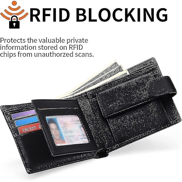 Mænds Tegnebog Ægte Læder, Mænds Tegnebog, Lille RFID Beskyttelsestegnebog Style 3